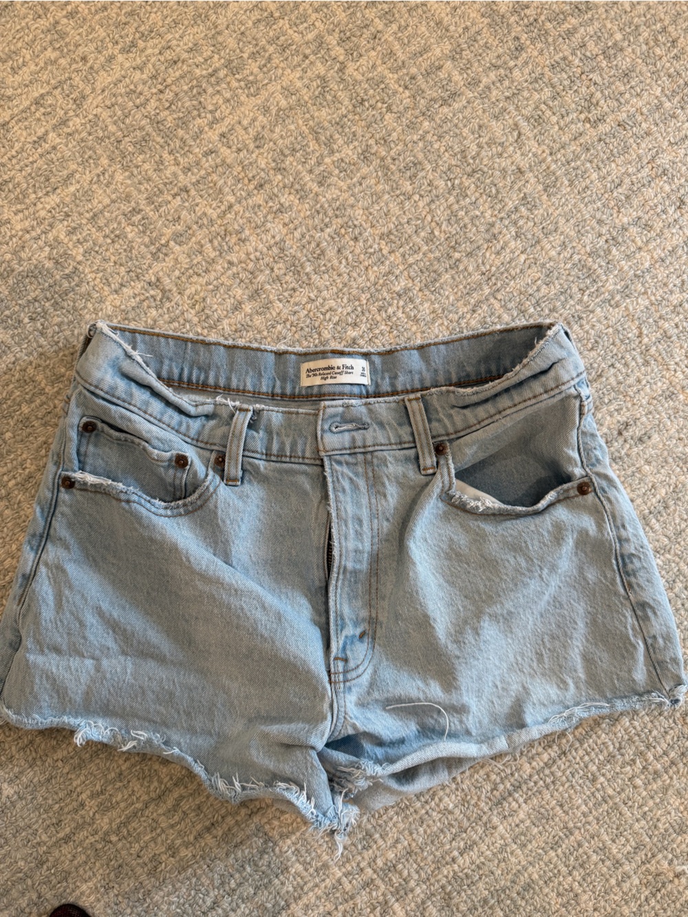 Abercrombie & Fitch Pale Blue Denim Cutoff Shorts